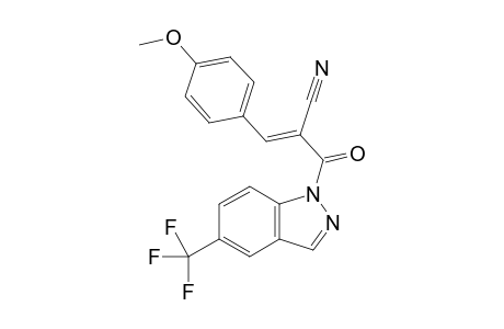 (E)-3-(4-Methoxyphenyl)-2-(5-(trifluoromethyl)-1H-indazole-1-carbonyl)acrylonitrile