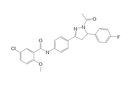 N(1)-{4-[5'-(p-Fluorophenyl)-1'-acetyl-4',5'-dihydro-1H-pyrazol-3'-yl]phenyl}-5-chloro-2-methoxybenzamide