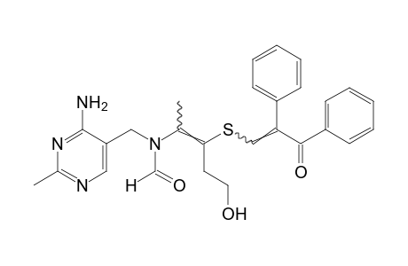 N-[(4-amino-2-methyl-5-pyrimidinyl)methyl]-N-{4-hydroxy-1-methyl-2-{[(alpha-phenylphenacylidene)methyl]thio}-1-butenyl}formamide