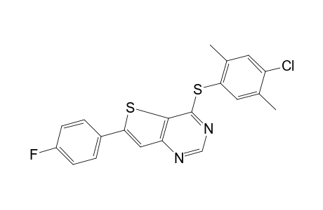 4-[(4-chloro-2,5-xylyl)thio]-6-(p-fluorophenyl)thieno[3,2-d]pyrimidine