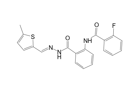 benzoic acid, 2-[(2-fluorobenzoyl)amino]-, 2-[(E)-(5-methyl-2-thienyl)methylidene]hydrazide