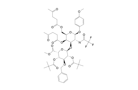 #41;4-METHOXYPHENYL-3-O-(METHYL-3-O-BENZYL-2,4-DI-O-PIVALOYL-ALPHA-L-IDOPYRANOSYLURONATE)-2-DEOXY-4,6-DI-O-LEVULINOYL-2-TRIFLUOROACETAMIDO-BETA-D-GALACTOPYRANO