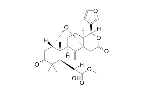 1-(Furan-4'-yl)-8a-methyl-5-methylene-6-[4"-oxo-1",3",3"-trimethyl-2"-(methoxycarbonyl<hydroxy>methyl)-cyclohexyl]-4a,6'-epoxy-(perhydro)-isobenzopyran-2-one