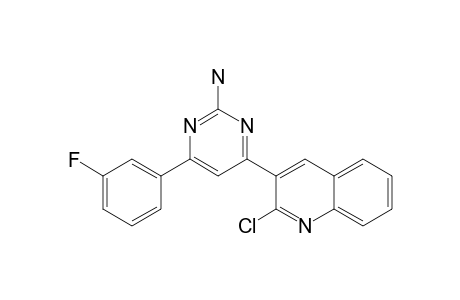 4-(2-CHLORO-QUINOLIN-3-YL)-6-(3-FLUOROPHENYL)-PYRIMIDIN-2-AMINE