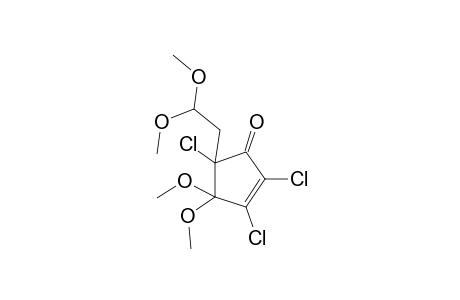 2,3,5-Trichloro-4,4-dimethoxy-5-(2,2-dimethoxyethyl)cyclopent-2-enone