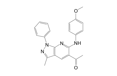 50acetyl-6-(4-methoxyphenylamino)-3-methyl-1-phenyl-1H-pyrazolo[3,4-b]pyridine