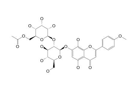 4'-O-METHYLISOSCUTELLAREIN-7-O-2''-O-(6'''-O-ACETYL-BETA-D-ALLOPYRANOSYL)-BETA-D-GLUCOPYRANOSIDE