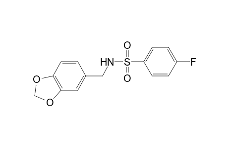 Benzenesulfonamide, 4-fluoro-N-(3,4-methylenedioxybenzyl)-