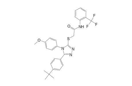 2-{[5-(4-tert-butylphenyl)-4-(4-methoxyphenyl)-4H-1,2,4-triazol-3-yl]sulfanyl}-N-[2-(trifluoromethyl)phenyl]acetamide