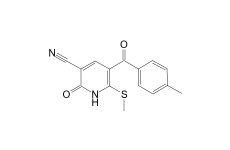 5-(4-Methylbenzoyl)-6-(methylsulfanyl)-2-oxo-1,2-dihydro-3-pyridinecarbononitrile