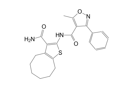 N-[3-(aminocarbonyl)-4,5,6,7,8,9-hexahydrocycloocta[b]thien-2-yl]-5-methyl-3-phenyl-4-isoxazolecarboxamide