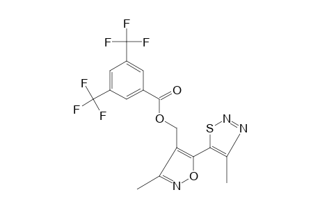 3-methyl-5-(4-methyl-1,2,3-thiadiazol-5-yl)-4-isoxazolemethanol, 3,5-bis(trifluoromethyl)benzoate (ester)