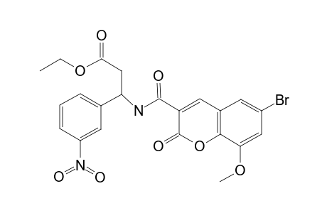 3-[(6-Bromo-2-keto-8-methoxy-chromene-3-carbonyl)amino]-3-(3-nitrophenyl)propionic acid ethyl ester