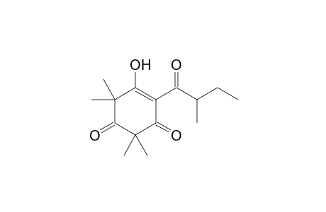 5-HYDROXY-4-(2-METHYL-1-OXOBUTYL)-2,2,6,6-TETRAMETHYL-4-CYClOHEXENE-1,3-DIONE;ISOLEPTOSPERMONE