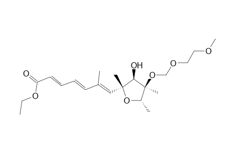 2,4,6-Heptatrienoic acid, 6-methyl-7-[tetrahydro-3-hydroxy-4-[(2-methoxyethoxy)methoxy]-2,4,5-trimethyl-2-furanyl]-, ethyl ester, [2.alpha.(2E,4E,6E),3.beta.,4.alpha.,5.alpha.]-(.+-.)-