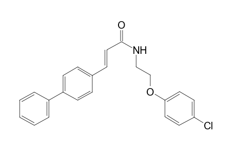3-Biphenyl-4-yl-N-[2-(4-chloro-phenoxy)-ethyl]-acrylamide