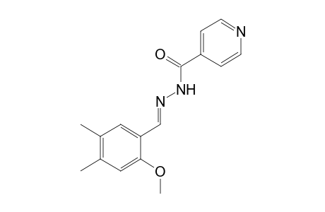 isonicotinic acid, (4,5-dimethyl-2-methoxybenzylidene)hydrazide