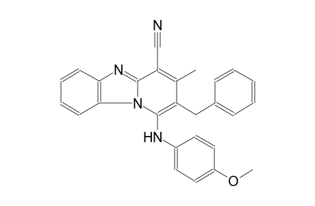 2-benzyl-1-(4-methoxyanilino)-3-methylpyrido[1,2-a]benzimidazole-4-carbonitrile