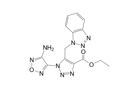 1H-1,2,3-triazole-4-carboxylic acid, 1-(4-amino-1,2,5-oxadiazol-3-yl)-5-(1H-1,2,3-benzotriazol-1-ylmethyl)-, ethyl ester