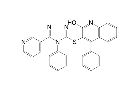 4-Phenyl-3-[(4-phenyl-5-pyridin-3-yl-1,2,4-triazol-3-yl)sulfanyl]-1H-quinolin-2-one