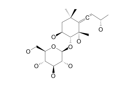 CROTALIONOSIDE-A;(3S,4R,5S,7R,9S)-MEGASTIMA-6,7-DIENE-3,4,5,9-TETROL-4-O-GLUCOPYRANOSIDE