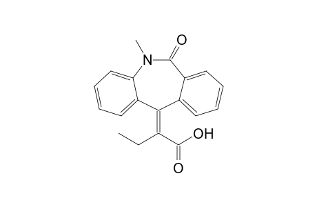 (E)-5,6-Dihydro-11H-5-methyl-11-(.alpha.-ethyl)-(hydroxycarbonyl)methylene-dibenzo[b,e]azepin-6-one