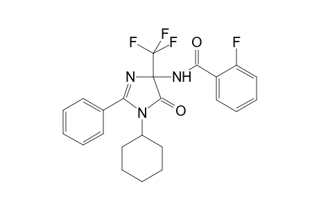 N-[1-cyclohexyl-5-oxo-2-phenyl-4-(trifluoromethyl)-4,5-dihydro-1H-imidazol-4-yl]-2-fluorobenzamide