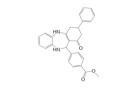 4-(7-keto-9-phenyl-5,6,8,9,10,11-hexahydrobenzo[b][1,4]benzodiazepin-6-yl)benzoic acid methyl ester