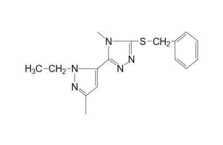 3-(benzylthio)-5-(1-ethyl-3-methylpyrazol-5-yl)-4-methyl-4H-1,2,4-triazole