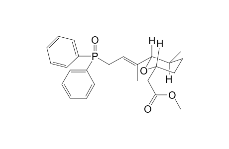 Methyl 6-(3-diphenylphosphinoyl-1-methylprop-1-enyl)-5-methylpyran-2-acetate