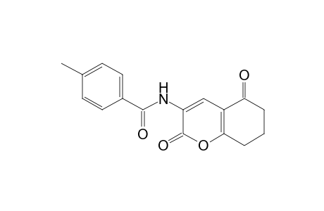 N-(2,5-DIOXO-5,6,7,8-TETRAHYDRO-2H-1-BENZOPYRAN-3-YL)-p-TOLUAMIDE