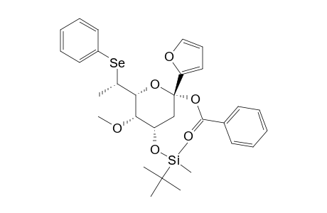 .alpha.-L-manno-Heptopyranoside, methyl 2,7-dideoxy-3-O-[(1,1-dimethylethyl)dimethylsilyl]-1-C-2-furanyl-6-Se-phenyl-6-seleno-, benzoate