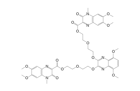 2-[2-[3-[2-[2-(6,7-dimethoxy-4-methyl-3-oxidanylidene-quinoxalin-2-yl)carbonyloxyethoxy]ethoxy]-5,8-dimethoxy-quinoxalin-2-yl]oxyethoxy]ethyl 6,7-dimethoxy-4-methyl-3-oxidanylidene-quinoxaline-2-carboxylate