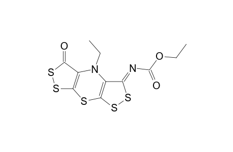 4-Ethyl-3-oxobis[1,2]dithiolo[3,4-b:4',3'-e][1,4]thiazine-5-(N-ethoxycarbonyl)imine