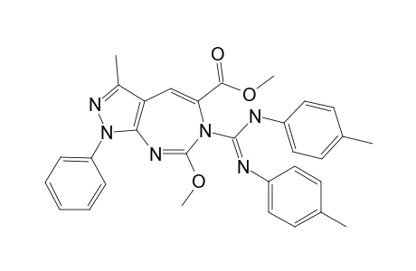 1-Phenyl-3-methyl-5-(methoxycarbonyl)-6-[(4-methylphenylamino)(4-methylphenylimino)methyl]-7-methoxy)pyrazolo[3,4-d][1,3]diazepine