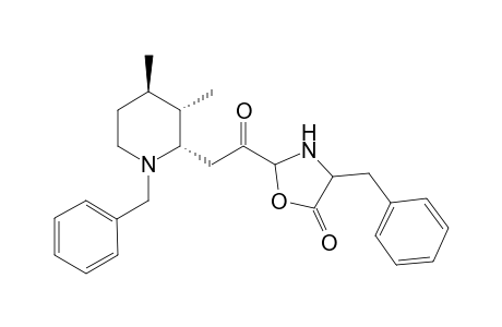 N(1)-Benzyl-2-{[(4'-benzyl-5'-oxo-1',3'-oxazol-2'-yl)carbonyl]methyl}-3,4-dimethylpiperidine