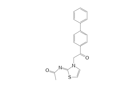 N-((2Z)-3-(2-[1,1'-Biphenyl]-4-yl-2-oxoethyl)-1,3-thiazol-2(3H)-ylidene)acetamide