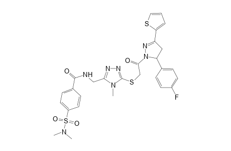 benzamide, 4-[(dimethylamino)sulfonyl]-N-[[5-[[2-[5-(4-fluorophenyl)-4,5-dihydro-3-(2-thienyl)-1H-pyrazol-1-yl]-2-oxoethyl]thio]-4-methyl-4H-1,2,4-triazol-3-yl]methyl]-