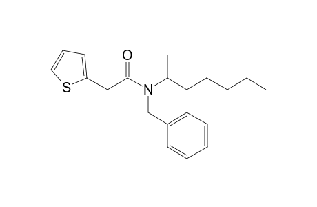 Acetamide, 2-(2-thiophenyl)-N-benzyl-N-(hept-2-yl)-