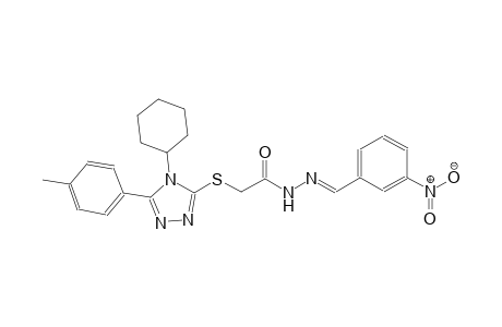 2-{[4-cyclohexyl-5-(4-methylphenyl)-4H-1,2,4-triazol-3-yl]sulfanyl}-N'-[(E)-(3-nitrophenyl)methylidene]acetohydrazide