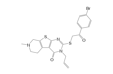 pyrido[4',3':4,5]thieno[2,3-d]pyrimidin-4(3H)-one, 2-[[2-(4-bromophenyl)-2-oxoethyl]thio]-5,6,7,8-tetrahydro-7-methyl-3-(2-propenyl)-