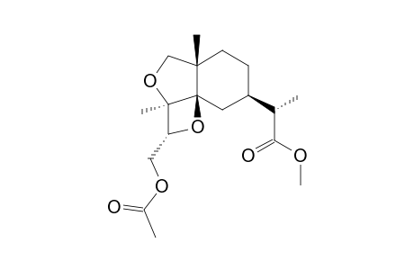 Methyl (3R,4R,5R,11S)-2-acetoxy-1,4:3,5-diepoxy-1,2-secoeudesman-13-oate