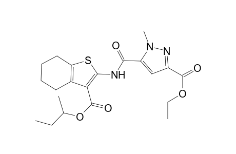 ethyl 5-({[3-(sec-butoxycarbonyl)-4,5,6,7-tetrahydro-1-benzothien-2-yl]amino}carbonyl)-1-methyl-1H-pyrazole-3-carboxylate