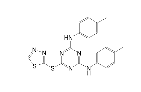 N~2~,N~4~-bis(4-methylphenyl)-6-[(5-methyl-1,3,4-thiadiazol-2-yl)sulfanyl]-1,3,5-triazine-2,4-diamine