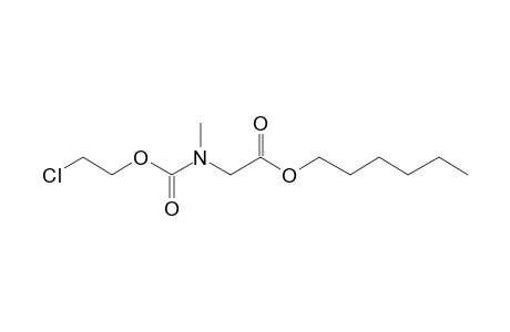 Sarcosine, N-(2-chloroethoxycarbonyl)-, hexyl ester