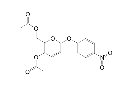 2H-Pyran-2-methanol, 3-(acetyloxy)-3,6-dihydro-6-(4-nitrophenoxy)-, acetate (ester)