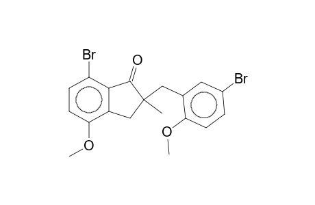 7-Bromo-2-(5-bromo-2-methoxybenzyl)-4-methoxy-2-methylindan-1-one