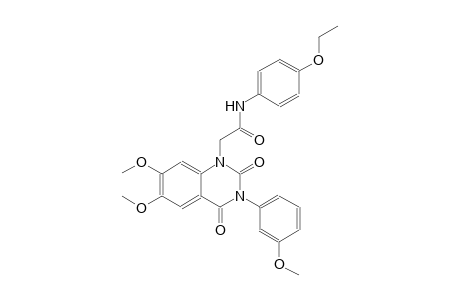 2-(6,7-dimethoxy-3-(3-methoxyphenyl)-2,4-dioxo-3,4-dihydro-1(2H)-quinazolinyl)-N-(4-ethoxyphenyl)acetamide