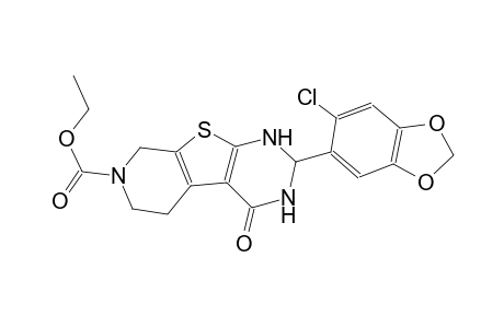 ethyl 2-(6-chloro-1,3-benzodioxol-5-yl)-4-oxo-1,3,4,5,6,8-hexahydropyrido[4',3':4,5]thieno[2,3-d]pyrimidine-7(2H)-carboxylate