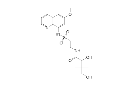 (+)-2,4-dihydroxy-3,3-dimethyl-N-{2-[(6-methoxy-8-quinolyl)sulfamoyl]ethyl}butyramide